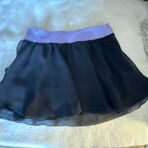Capezio Black Skirt with Lavender Waistband